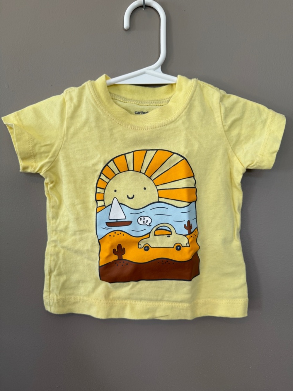 Carter's Pale Yellow Graphic Tee